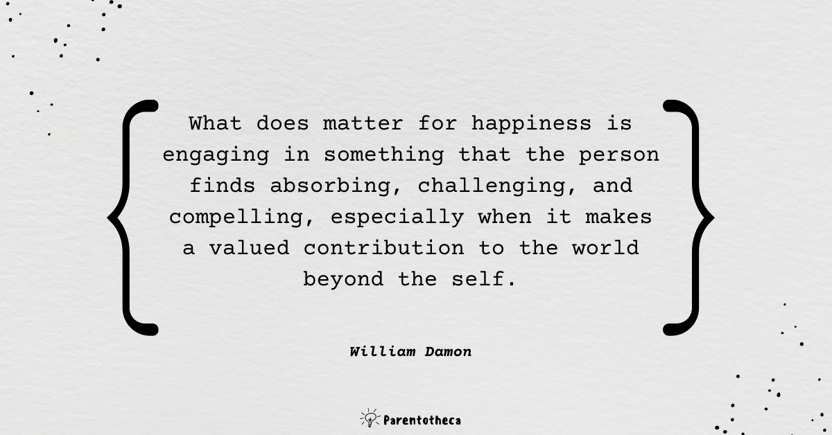 william damon quote, quote about purpose in life