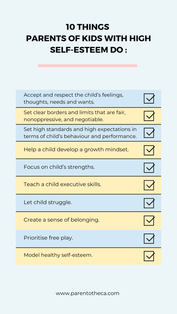 10 things parents of children with high self-esteem do